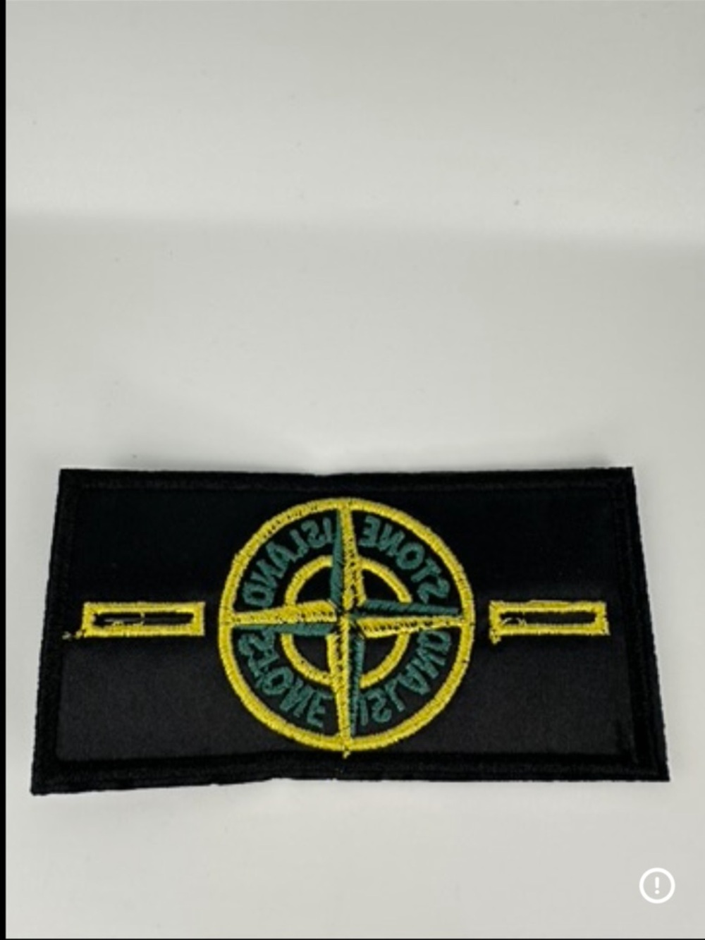 Stone Island Black Patch with Yellow and Teal Compass Logo